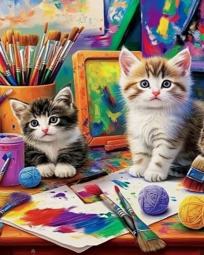 Eiialerm Kreuzstich Stickpackungen Katze mit Tieren DIY Vorgedruckt Kreuzstich Stickbilder 11CT Sticken Set für Erwachsene Anfänger Home Decor 40x50cm Eiialerm Kreuzstich Stickpackungen Katze mit Tieren DIY Vorgedruckt Kreuzstich Stickbilder 11CT Sticken Set für Erwachsene Anfänger Home Decor 40x50cm von Eiialerm