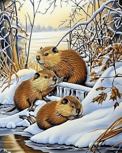 Eiialerm Kreuzstich Stickpackungen Niedliche Tiere im Schnee DIY Vorgedruckt Kreuzstich Stickbilder 11CT Sticken Set für Erwachsene Anfänger Home Decor 40x50cm Eiialerm Kreuzstich Stickpackungen Niedliche Tiere im Schnee DIY Vorgedruckt Kreuzstich Stickbilder 11CT Sticken Set für Erwachsene Anfänger Home Decor 40x50cm von Eiialerm