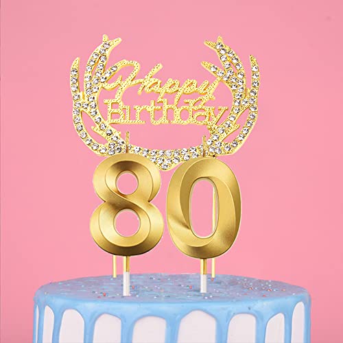 80. Geburtstag Kerzen, Gold Geburtstagskerze Zahl, Tortenkerzen Zahlen 80, Geburtstagskerzen Nummer, Zahlenkerzen für Torte, Kuchen Topper Happy Birthday Gold für Hochzeit Jubiläum Feier 80. Geburtstag Kerzen, Gold Geburtstagskerze Zahl, Tortenkerzen Zahlen 80, Geburtstagskerzen Nummer, Zahlenkerzen für Torte, Kuchen Topper Happy Birthday Gold für Hochzeit Jubiläum Feier von Ein Herz