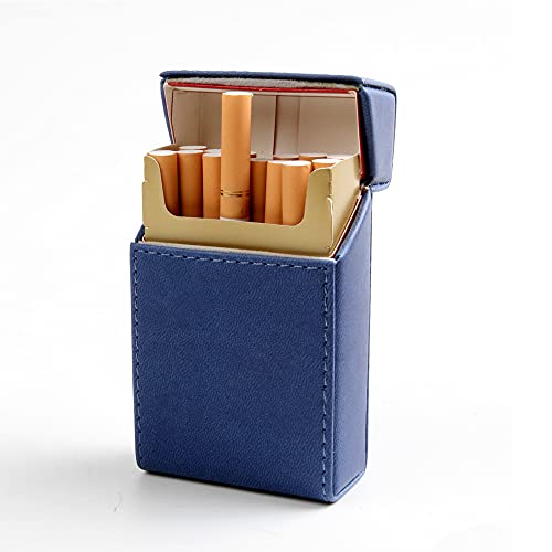 Zigarettenbox aus Silikon mit Magnetverschluss, Passend für eine Zigarettenschachtel in Standardgröße, Blaues Zigarettenetui, Kann 20 Zigaretten Halten von Ein Herz