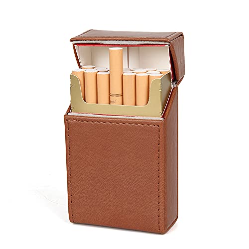 Zigarettenbox aus Silikon mit Magnetverschluss, Passend für eine Zigarettenschachtel in Standardgröße, Braunes Zigarettenetui, Kann 20 Zigaretten Halten von Ein Herz