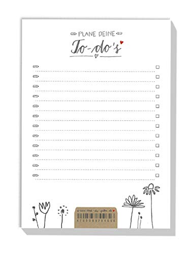 3er Set Organizer To-Do-Block - A6 Recyclingpapier Notizblock, Notizzettel, Einkaufsliste, 50 Blatt Design Abreißblock, Weiß Beige mit Blumen, klimaneutral produziert, für Küche, Büro, Team und WG 3er Set Organizer To-Do-Block - A6 Recyclingpapier Notizblock, Notizzettel, Einkaufsliste, 50 Blatt Design Abreißblock, Weiß Beige mit Blumen, klimaneutral produziert, für Küche, Büro, Team und WG von Eine der Guten