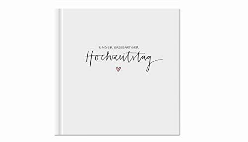 Hochzeitsalbum zum Selbstgestalten - Unser großartiger Hochzeitstag - Fotoalbum oder Blanko Gästebuch für die Hochzeit, weiß, 21 x 21 cm, Hardcover, Recyclingpapier, klimaneutral gedruckt Hochzeitsalbum zum Selbstgestalten - Unser großartiger Hochzeitstag - Fotoalbum oder Blanko Gästebuch für die Hochzeit, weiß, 21 x 21 cm, Hardcover, Recyclingpapier, klimaneutral gedruckt von Eine der Guten