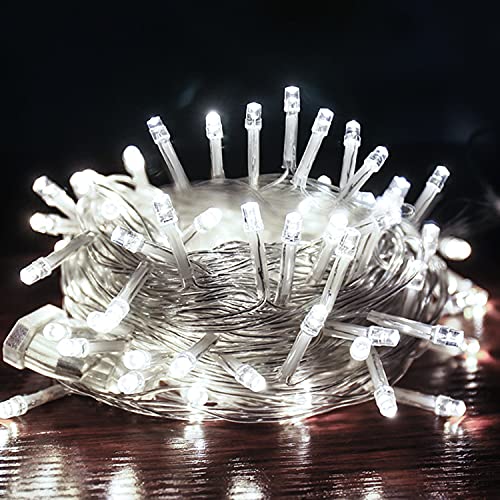 Einfeben 20M LED Lichterkette Kaltweiß Auf 5 Meter Silberdraht für Party, Garten, Weihnachten, Hochzeit 200leds Lichtkette Wasserdichte IP44 8 Modi Einfeben 20M LED Lichterkette Kaltweiß Auf 5 Meter Silberdraht für Party, Garten, Weihnachten, Hochzeit 200leds Lichtkette Wasserdichte IP44 8 Modi von Einfeben