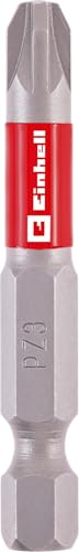 Original Einhell Standard-Bits, 3-tlg., 50 mm, PZ3 (Chrom Vanadium, präzises Schrauben, gute Kontrolle, roter Farbring, E 6.3 Schaft) von Einhell Accessories