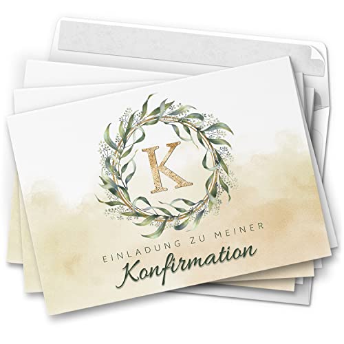 10 Einladungskarten Klappkarten Konfirmation mit Umschlägen Motiv Kranz Einladung zur Feier Jungen Mädchen edel kirchlich 10 Einladungskarten Klappkarten Konfirmation mit Umschlägen Motiv Kranz Einladung zur Feier Jungen Mädchen edel kirchlich von Einladungskarten Manufaktur Hamburg