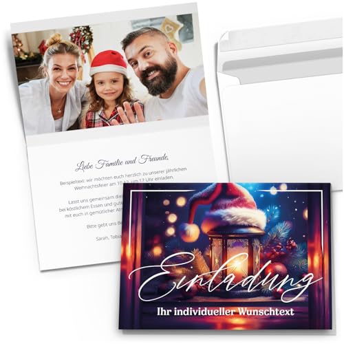 10 PERSONALISIERTE Einladungskarten Weihnachten mit Foto und Text - Einladung Karte Weihnachten Weihnachtsfeier Familienfoto Logo geschäftlich Motiv 21 10 PERSONALISIERTE Einladungskarten Weihnachten mit Foto und Text - Einladung Karte Weihnachten Weihnachtsfeier Familienfoto Logo geschäftlich Motiv 21 von Einladungskarten Manufaktur Hamburg