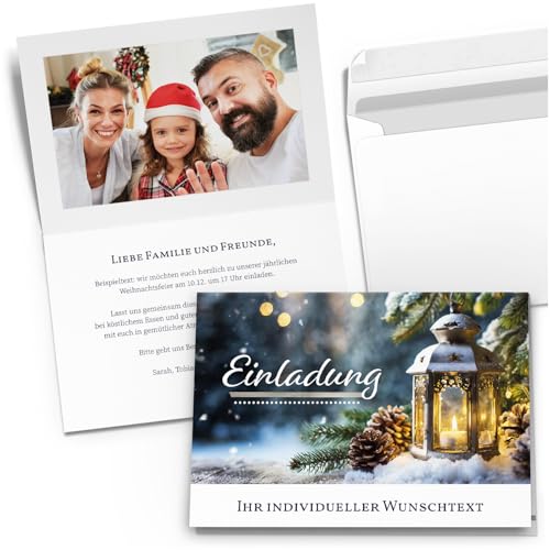 10 PERSONALISIERTE Einladungskarten Weihnachten mit Foto und Text - Einladung Karte Weihnachten Weihnachtsfeier Familienfoto Logo geschäftlich Motiv 23 10 PERSONALISIERTE Einladungskarten Weihnachten mit Foto und Text - Einladung Karte Weihnachten Weihnachtsfeier Familienfoto Logo geschäftlich Motiv 23 von Einladungskarten Manufaktur Hamburg