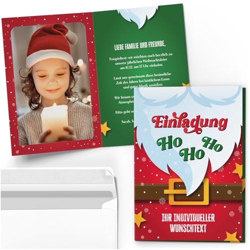 10 PERSONALISIERTE Einladungskarten Weihnachten mit Foto und Text - Einladung Karte Weihnachten Weihnachtsfeier Familienfoto Logo geschäftlich Motiv 9 10 PERSONALISIERTE Einladungskarten Weihnachten mit Foto und Text - Einladung Karte Weihnachten Weihnachtsfeier Familienfoto Logo geschäftlich Motiv 9 von Einladungskarten Manufaktur Hamburg