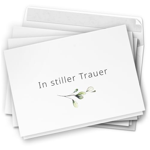 10 Trauerkarten mit Umschlag – Einladung zur Beerdigung oder Trauerfeier | Abschied | Hochwertige Klappkarten zur Todesanzeige 10 Trauerkarten mit Umschlag – Einladung zur Beerdigung oder Trauerfeier | Abschied | Hochwertige Klappkarten zur Todesanzeige von Einladungskarten Manufaktur Hamburg