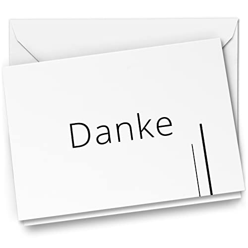 Danksagungskarten Trauer – 10 Klappkarten mit Umschlägen – Motiv: Striche auf Weiß – Trauerkarten Danksagung mit Text – Dankeskarten Trauer nach Beerdigung Danksagungskarten Trauer – 10 Klappkarten mit Umschlägen – Motiv: Striche auf Weiß – Trauerkarten Danksagung mit Text – Dankeskarten Trauer nach Beerdigung von Einladungskarten Manufaktur Hamburg
