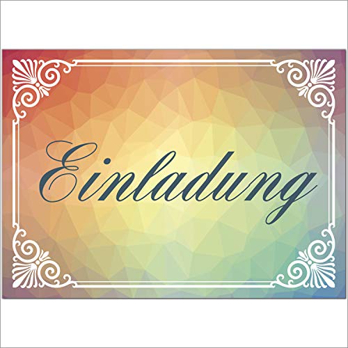12 x Einladungskarten und 12 Umschläge im Set für jeden Anlass/Moderner Verlauf/Einladung Geburtstag/Party/Einweihung/Feier/Geburtstagseinladungen Din A6 12 x Einladungskarten und 12 Umschläge im Set für jeden Anlass/Moderner Verlauf/Einladung Geburtstag/Party/Einweihung/Feier/Geburtstagseinladungen Din A6 von Einladungskarten Manufaktur Hamburg