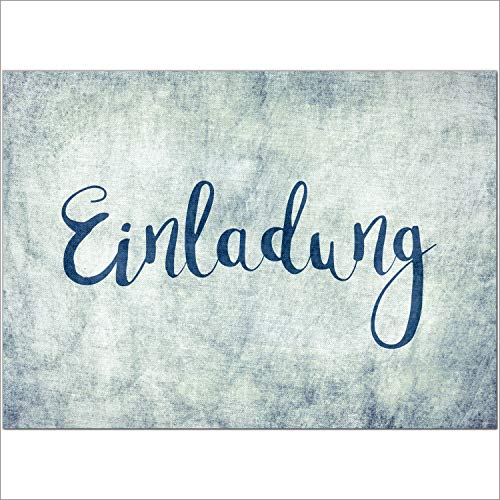 12 x Einladungskarten und 12 Umschläge im Set für jeden Anlass/Blaue Textiltextur/Einladung Geburtstag/Party/Einweihung/Feier/Geburtstagseinladungen Din A6 12 x Einladungskarten und 12 Umschläge im Set für jeden Anlass/Blaue Textiltextur/Einladung Geburtstag/Party/Einweihung/Feier/Geburtstagseinladungen Din A6 von Einladungskarten Manufaktur Hamburg