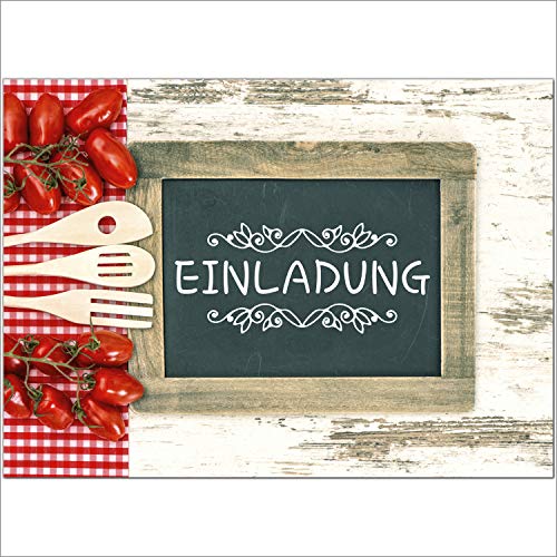 12 x Einladungskarten und 12 Umschläge im Set für jeden Anlass/Kochen/Einladung Geburtstag/Party/Einweihung/Feier/Geburtstagseinladungen Din A6 12 x Einladungskarten und 12 Umschläge im Set für jeden Anlass/Kochen/Einladung Geburtstag/Party/Einweihung/Feier/Geburtstagseinladungen Din A6 von Einladungskarten Manufaktur Hamburg