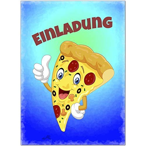 8 Einladungskarten Kindergeburtstag mit Umschlägen, Pizza Party - für Jungen und Mädchen, Karte Geburtstag Einladung zum Ausfüllen 8 Einladungskarten Kindergeburtstag mit Umschlägen, Pizza Party - für Jungen und Mädchen, Karte Geburtstag Einladung zum Ausfüllen von Einladungskarten Manufaktur Hamburg