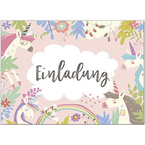 8 Einladungskarten Kindergeburtstag mit Umschlägen, Einhorn Party Rosa für Mädchen, Karte Geburtstag Einladung zum Ausfüllen 8 Einladungskarten Kindergeburtstag mit Umschlägen, Einhorn Party Rosa für Mädchen, Karte Geburtstag Einladung zum Ausfüllen von Einladungskarten Manufaktur Hamburg
