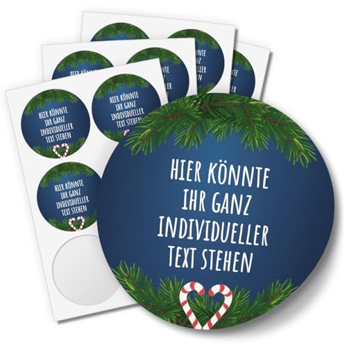 24 Weihnachtsaufkleber PERSONALISIERT mit Ihrem Text für Geschenke und Produkte zu Weihnachten - Aufkleber Etiketten Geschenkaufkleber rund, Motiv blau 2 24 Weihnachtsaufkleber PERSONALISIERT mit Ihrem Text für Geschenke und Produkte zu Weihnachten - Aufkleber Etiketten Geschenkaufkleber rund, Motiv blau 2 von Einladungskarten Manufaktur Hamburg