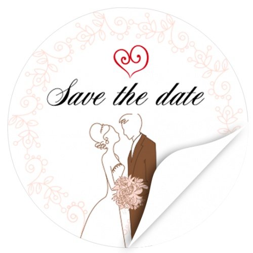 48 Design Etiketten, rund/Save the Date/Hochzeitspaar gezeichnet/Hochzeit/Liebe/Heirat/Aufkleber/Sticker/für Einladungen/Feiern 48 Design Etiketten, rund/Save the Date/Hochzeitspaar gezeichnet/Hochzeit/Liebe/Heirat/Aufkleber/Sticker/für Einladungen/Feiern von Einladungskarten Manufaktur Hamburg