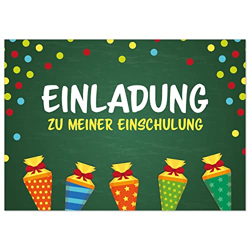 8 Einladungskarten Einschulung mit vorgedruckter Rückseite, Design 12, Karte Einladung 1. Schultag in der Schule 8 Einladungskarten Einschulung mit vorgedruckter Rückseite, Design 12, Karte Einladung 1. Schultag in der Schule von Einladungskarten Manufaktur Hamburg