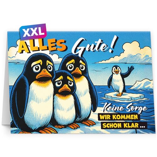 Einladungskarten Manufaktur Hamburg Abschiedskarte Kollege A4 extra große XXL mit Umschlag witzig Abschied letzter Arbeitstag Spruch Rente Pension Neuer Job Kündigung Pinguine Scholle Einladungskarten Manufaktur Hamburg Abschiedskarte Kollege A4 extra große XXL mit Umschlag witzig Abschied letzter Arbeitstag Spruch Rente Pension Neuer Job Kündigung Pinguine Scholle von Einladungskarten Manufaktur Hamburg