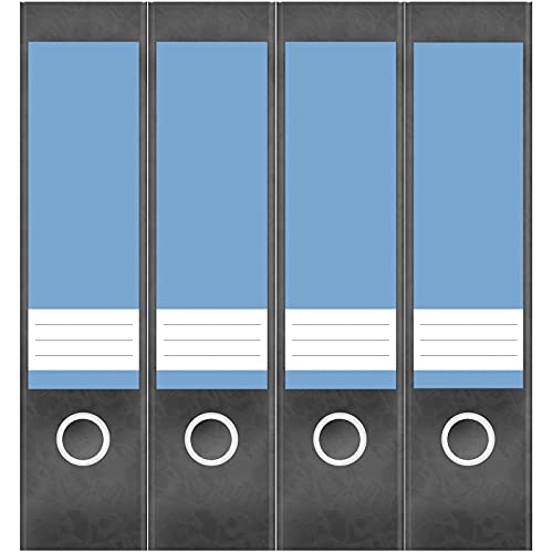 Etiketten für Ordner | Blau 5 | 4 breite Aufkleber für Ordnerrücken | Selbstklebende Design Ordneretiketten Rückenschilder von Einladungskarten Manufaktur Hamburg
