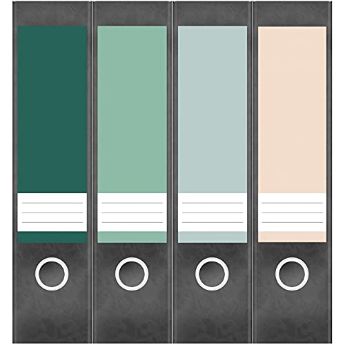 Ordneretiketten breit selbstklebend – 4 Etiketten für Aktenordner | Design Ordnerrücken Ordner Aufkleber beschriftbar, ca. 19 × 6 cm - Pastell Mix Türkis - Made in Germany Ordneretiketten breit selbstklebend – 4 Etiketten für Aktenordner | Design Ordnerrücken Ordner Aufkleber beschriftbar, ca. 19 × 6 cm - Pastell Mix Türkis - Made in Germany von Einladungskarten Manufaktur Hamburg