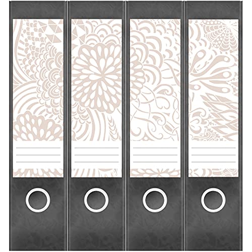 Ordneretiketten breit selbstklebend - Ornamente Muster Mix Beige hellbraun - 4 Etiketten für Aktenordner | Design Ordnerrücken Ordner Aufkleber beschriftbar, ca. 19 × 6 cm – Made in Germany Ordneretiketten breit selbstklebend - Ornamente Muster Mix Beige hellbraun - 4 Etiketten für Aktenordner | Design Ordnerrücken Ordner Aufkleber beschriftbar, ca. 19 × 6 cm – Made in Germany von Einladungskarten Manufaktur Hamburg