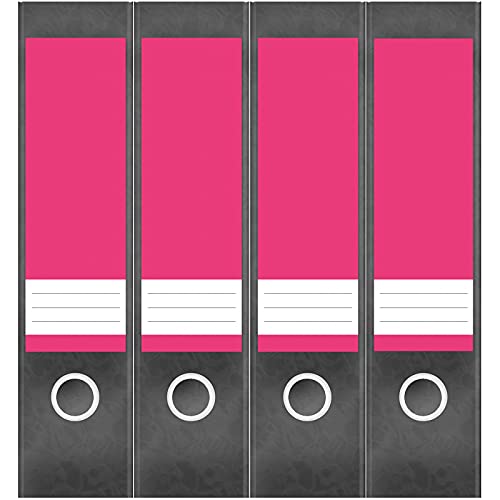 Etiketten für Ordner | Rosa 2 | 4 breite Aufkleber für Ordnerrücken | Selbstklebende Design Ordneretiketten Rückenschilder von Einladungskarten Manufaktur Hamburg