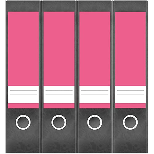 Etiketten für Ordner | Rosa 3 | 8 breite Aufkleber für Ordnerrücken | Selbstklebende Design Ordneretiketten Rückenschilder von Einladungskarten Manufaktur Hamburg