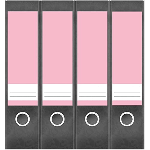 Etiketten für Ordner | Rosa 6 | 4 breite Aufkleber für Ordnerrücken | Selbstklebende Design Ordneretiketten Rückenschilder von Einladungskarten Manufaktur Hamburg