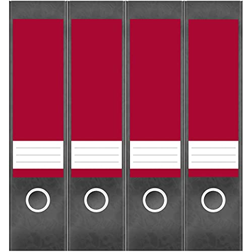 Etiketten für Ordner | Rot 1 | 4 breite Aufkleber für Ordnerrücken | Selbstklebende Design Ordneretiketten Rückenschilder Etiketten für Ordner | Rot 1 | 4 breite Aufkleber für Ordnerrücken | Selbstklebende Design Ordneretiketten Rückenschilder von Einladungskarten Manufaktur Hamburg