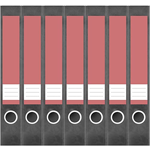 Etiketten für Ordner | Rot 6 | 7 Aufkleber für schmale Ordnerrücken | Selbstklebende Design Ordneretiketten Rückenschilder von Einladungskarten Manufaktur Hamburg