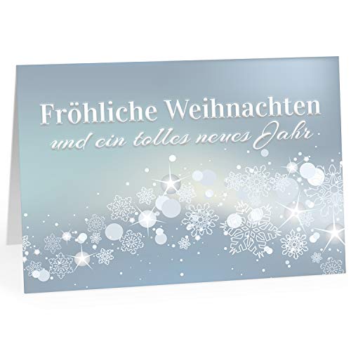 Große XXL Weihnachtskarte DIN A4 (Design Fröhliche Weihnachten - zauberhafte Karte) mit Umschlag/Weihnachten/Klappkarte/Grußkarte/zum Geschenk/moderne Karte von Einladungskarten Manufaktur Hamburg