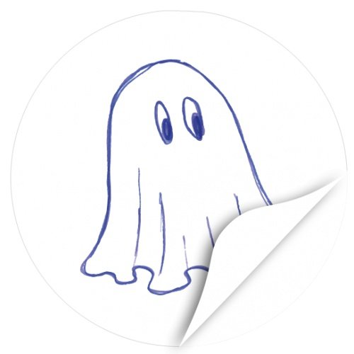 Halloween Dekoration/Aufkleber/Sticker / 48 Stück/Niedliches Gespenst gezeichnet zum Kleben/Dekorieren/Selbstklebend/Rund, 4cm Halloween Dekoration/Aufkleber/Sticker / 48 Stück/Niedliches Gespenst gezeichnet zum Kleben/Dekorieren/Selbstklebend/Rund, 4cm von Einladungskarten Manufaktur Hamburg