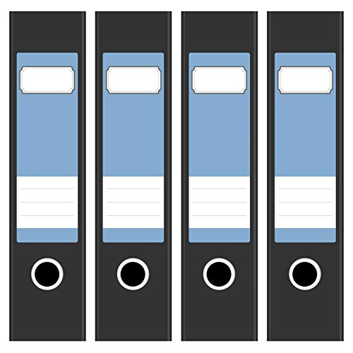 Ordneretiketten | 4 Aufkleber für breite Akten-Ordner | Farbe Schönes Blau | selbstklebende Design Akten-Etiketten | Deko Sticker für Rückenschilder Ordnerrücken | zum Beschreiben Ordneretiketten | 4 Aufkleber für breite Akten-Ordner | Farbe Schönes Blau | selbstklebende Design Akten-Etiketten | Deko Sticker für Rückenschilder Ordnerrücken | zum Beschreiben von Einladungskarten Manufaktur Hamburg