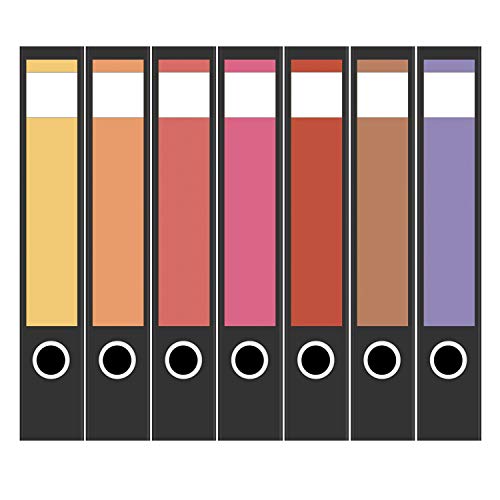 Ordneretiketten | 7 Aufkleber für schmale Akten-Ordner | Farb-mix Herbst 2 | selbstklebende Design Akten-Etiketten | Deko Sticker für Rückenschilder Ordnerrücken | zum Beschreiben Ordneretiketten | 7 Aufkleber für schmale Akten-Ordner | Farb-mix Herbst 2 | selbstklebende Design Akten-Etiketten | Deko Sticker für Rückenschilder Ordnerrücken | zum Beschreiben von Einladungskarten Manufaktur Hamburg