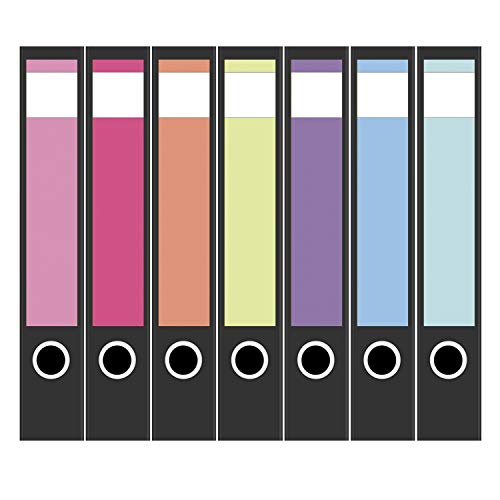 Ordneretiketten schmal selbstklebend – 7 Etiketten für Aktenordner | Design Ordnerrücken Ordner Aufkleber beschriftbar, ca. 19 × 3,7 cm - Farben Mix Bunt - Made in Germany Ordneretiketten schmal selbstklebend – 7 Etiketten für Aktenordner | Design Ordnerrücken Ordner Aufkleber beschriftbar, ca. 19 × 3,7 cm - Farben Mix Bunt - Made in Germany von Einladungskarten Manufaktur Hamburg
