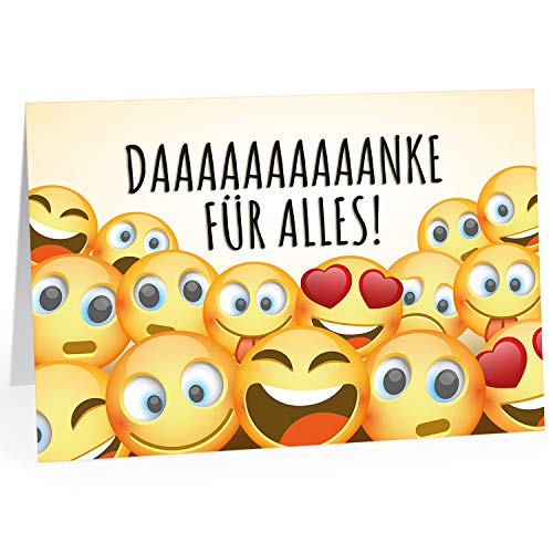 XXL Dankeskarte (A4) | Danke für Alles Witzig | mit Umschlag | edle und hochwertige Klappkarte | Als Dankeschön | Große Karte um Danke zu sagen | Maxi Danksagung | Karte | Überformat von Einladungskarten Manufaktur Hamburg