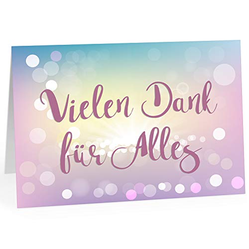 XXL Dankeskarte (A4) | Vielen Dank für Alles | mit Umschlag | edle und hochwertige Klappkarte | Als Dankeschön | Große Karte um Danke zu sagen | Maxi Danksagung | Karte | Überformat von Einladungskarten Manufaktur Hamburg