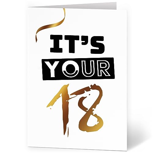 XXL Glückwunschkarte zum 18. Geburtstag (A4) Its your Cool - hochwertige Klappkarte | Große Design Maxi Karte Grußkarte Volljährig Geburtstagskarte mit Umschlag von Einladungskarten Manufaktur Hamburg