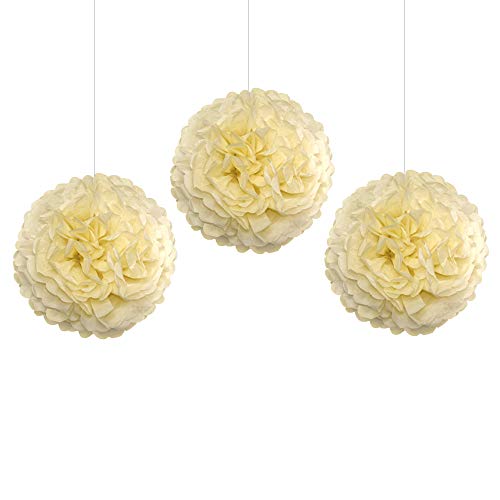 EinsSein 3er Set Pom Poms Large Creme DM 35cm Hochzeit Wedding Pompons Dekokugel EinsSein 3er Set Pom Poms Large Creme DM 35cm Hochzeit Wedding Pompons Dekokugel von EinsSein