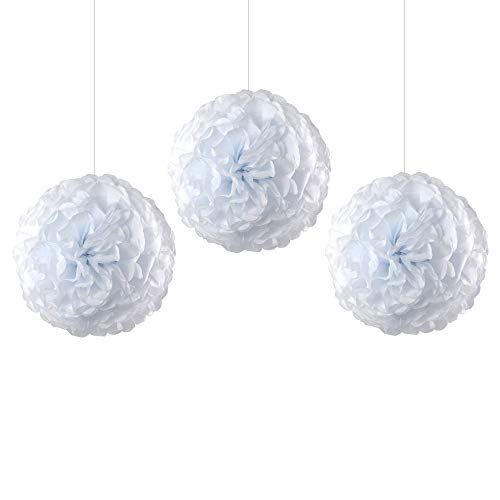 EinsSein 3er Set Pom Poms Large Weiss DM 35cm Hochzeit Wedding Pompons Dekokugel EinsSein 3er Set Pom Poms Large Weiss DM 35cm Hochzeit Wedding Pompons Dekokugel von EinsSein