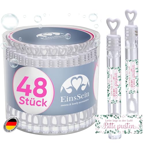 EinsSein 48 Seifenblasen Hochzeit Herzgläschen Liebe liegt in der Luft - Bitte pusten rosa-grün Set Weiss Aufkleber Set Weiss Gastgeschenke für die Hochzeit, Taufe - seifenblasen mit Freudentränen EinsSein 48 Seifenblasen Hochzeit Herzgläschen Liebe liegt in der Luft - Bitte pusten rosa-grün Set Weiss Aufkleber Set Weiss Gastgeschenke für die Hochzeit, Taufe - seifenblasen mit Freudentränen von EinsSein