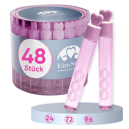 EinsSein 48x Seifenblasen Hochzeit Lovegläschen Set rosa | Gastgeschenke für die goldene Hochzeit Taufe Geburtstag Valentinstag Verlobung Party| Hochzeitsseifenblasen mit Freudentränen kombinieren | EinsSein 48x Seifenblasen Hochzeit Lovegläschen Set rosa | Gastgeschenke für die goldene Hochzeit Taufe Geburtstag Valentinstag Verlobung Party| Hochzeitsseifenblasen mit Freudentränen kombinieren | von EinsSein