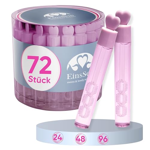 EinsSein 72x Seifenblasen Hochzeit Lovegläschen Set rosa | Gastgeschenke für die goldene Hochzeit Taufe Geburtstag Valentinstag Verlobung Party| Hochzeitsseifenblasen mit Freudentränen kombinieren | EinsSein 72x Seifenblasen Hochzeit Lovegläschen Set rosa | Gastgeschenke für die goldene Hochzeit Taufe Geburtstag Valentinstag Verlobung Party| Hochzeitsseifenblasen mit Freudentränen kombinieren | von EinsSein