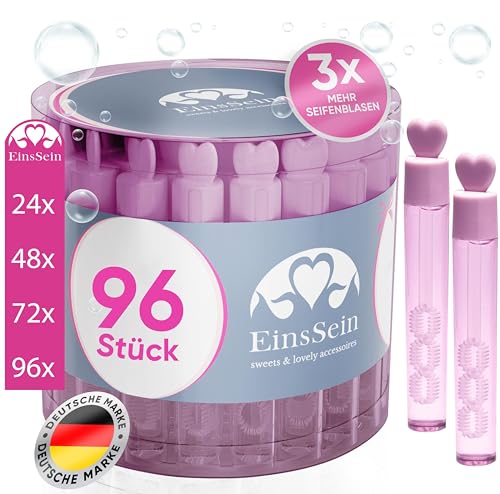 EinsSein 96x Seifenblasen Hochzeit Lovegläschen Set rosa | Gastgeschenke für die goldene Hochzeit Taufe Geburtstag Valentinstag Verlobung Party| Hochzeitsseifenblasen mit Freudentränen kombinieren | EinsSein 96x Seifenblasen Hochzeit Lovegläschen Set rosa | Gastgeschenke für die goldene Hochzeit Taufe Geburtstag Valentinstag Verlobung Party| Hochzeitsseifenblasen mit Freudentränen kombinieren | von EinsSein