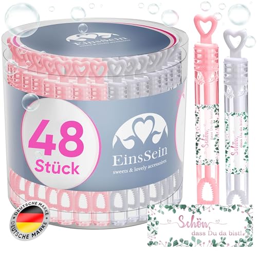 EinsSein Seifenblasen Hochzeit mit Aufkleber Herzgläschen Set rosa-weiss | Gastgeschenke für die goldene Hochzeit Taufe Geburtstag Valentinstag Verlobung Party| Hochzeitsseifenblasen mit Freudentränen EinsSein Seifenblasen Hochzeit mit Aufkleber Herzgläschen Set rosa-weiss | Gastgeschenke für die goldene Hochzeit Taufe Geburtstag Valentinstag Verlobung Party| Hochzeitsseifenblasen mit Freudentränen von EinsSein