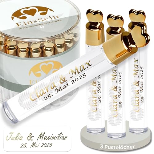 EinsSein personalisierte Seifenblasen Hochzeit Lovegläschen Gold 48 Stück | Seifenblasen mit Aufkleber als Gastgeschenke auch für die Taufe Geburtstag Party | Hochzeitsseifenblasen | Wedding Bubbles EinsSein personalisierte Seifenblasen Hochzeit Lovegläschen Gold 48 Stück | Seifenblasen mit Aufkleber als Gastgeschenke auch für die Taufe Geburtstag Party | Hochzeitsseifenblasen | Wedding Bubbles von EinsSein
