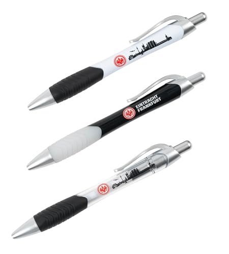 Frankfurt Kugelschreiber 3er Set Kuli schwarz/weiß Stift. von Eintracht Frankfurt