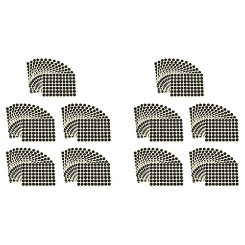Eioeeklop 10Satz 19Mm Circles Round Code Stickers Selbstklebende Klebeetiketten Schwarz von Eioeeklop